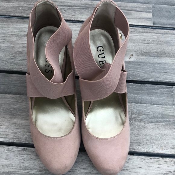 Guess Pink & Gold Suede Shoes Size 5 1/2 - Picture 9 of 10